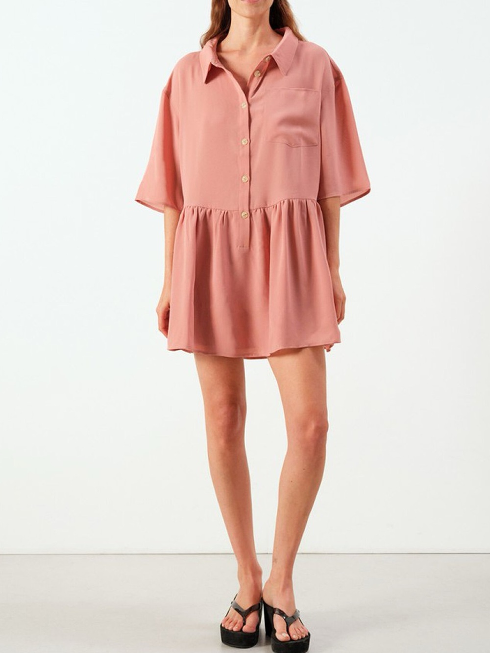 American Vintage Nolan Mini Dress in Grapefruit